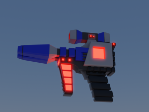 3D Sci-Fi Weapon Game Ready Low-Poly 3D Weapon Model 3D 모델