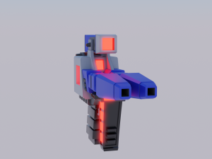 3D Sci-Fi Weapon Game Ready Low-Poly 3D Weapon Model 3D 모델