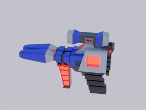 3D Sci-Fi Weapon Game Ready Low-Poly 3D Weapon Model 3D 모델