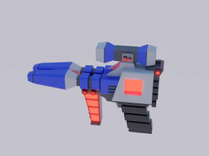 3D Sci-Fi Weapon Game Ready Low-Poly 3D Weapon Model 3D Model
