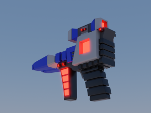3D Sci-Fi Weapon Game Ready Low-Poly 3D Weapon Model 3D 모델