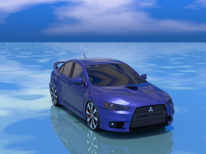 Lancer Evolution car Model Game Ready Rendering sports car Modelo 3D