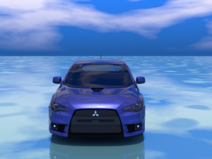 Lancer Evolution car Model Game Ready Rendering sports car Modèle 3D