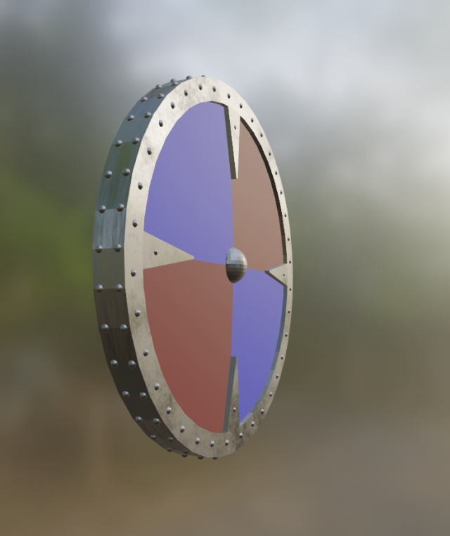 Round shield 3D Model .c4d .max .obj .3ds .fbx .stl .blend 