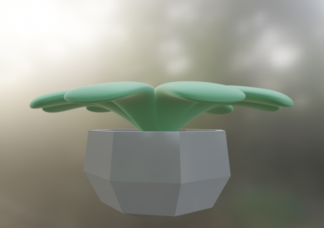 A flower pot with some kind of flower Modelo 3D .c4d .max .obj .3ds .fbx .stl .blend 