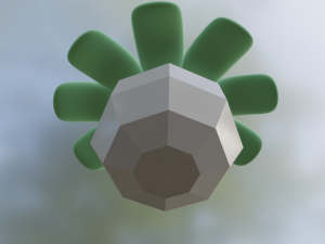A flower pot with some kind of flower Modelo 3D