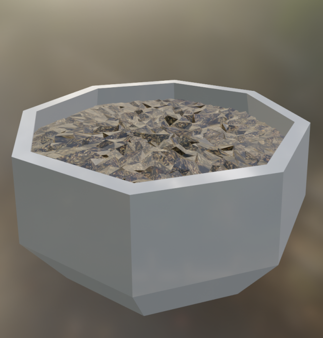 A flower pot but without a flower Model 3D .c4d .max .obj .3ds .fbx .stl .blend 