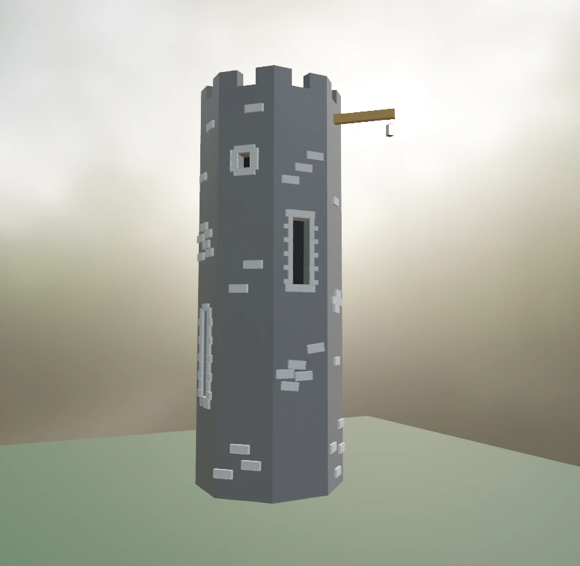 Lowpoly tower 3D Model .c4d .max .obj .3ds .fbx .stl .blend 
