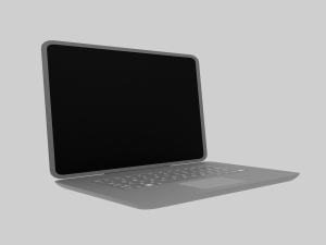 Laptop without connectors 3D Model