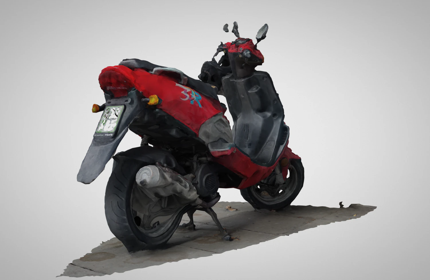 Escaneo 3D de ciclomotor bicicleta-motocicleta Modelo 3D .c4d .max .obj .3ds .fbx .stl .blend