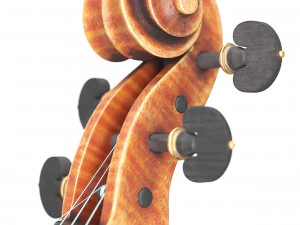 Yaşlı Keman ve Yay 3D Model