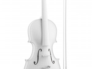 Aged Violin and Bow Modelo 3D