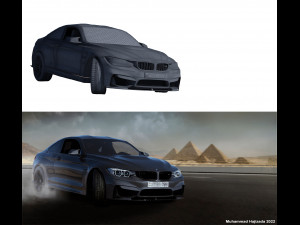 M4 car realistic model 3D Model