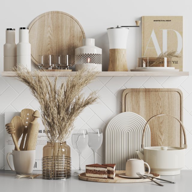 Kitchen accessories022 3D 模型 .c4d .max .obj .3ds .fbx .stl .blend 