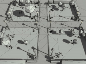 Cartoon 3d Stylized Park Game Ready with Modulation 3D 모델