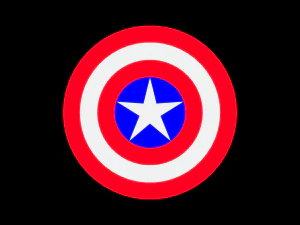 Captain America Shield 3D Model