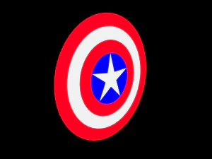 Captain America Shield 3D Model