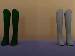 Sexy Fashion Leather Boots Package 3D Model