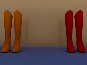 Sexy Fashion Leather Boots Package 3D Model