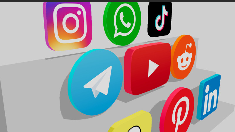 Social Media 3D Logos Asset Version 1 3Dモデル .c4d .max .obj .3ds .fbx .stl .blend 