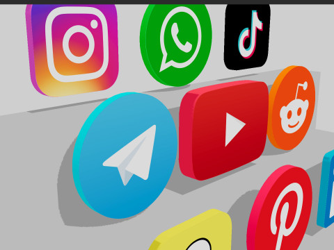 Social Media 3D Logos Asset Version 1 3D Model