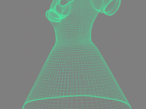 Cinderella Dress 3D Model