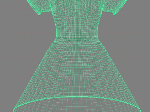 Cinderella Dress 3D Model
