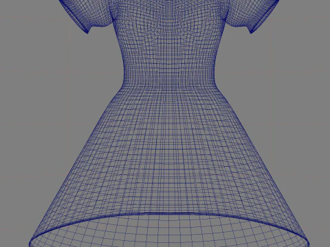 Cinderella Dress 3D Model