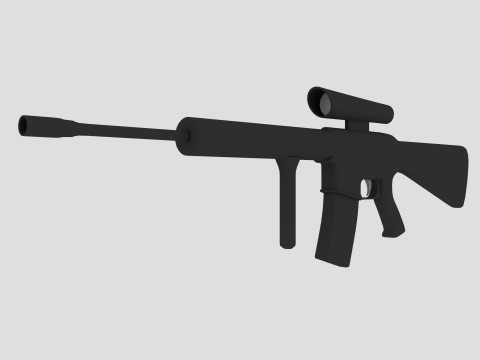 Assault Rifle 3D Model