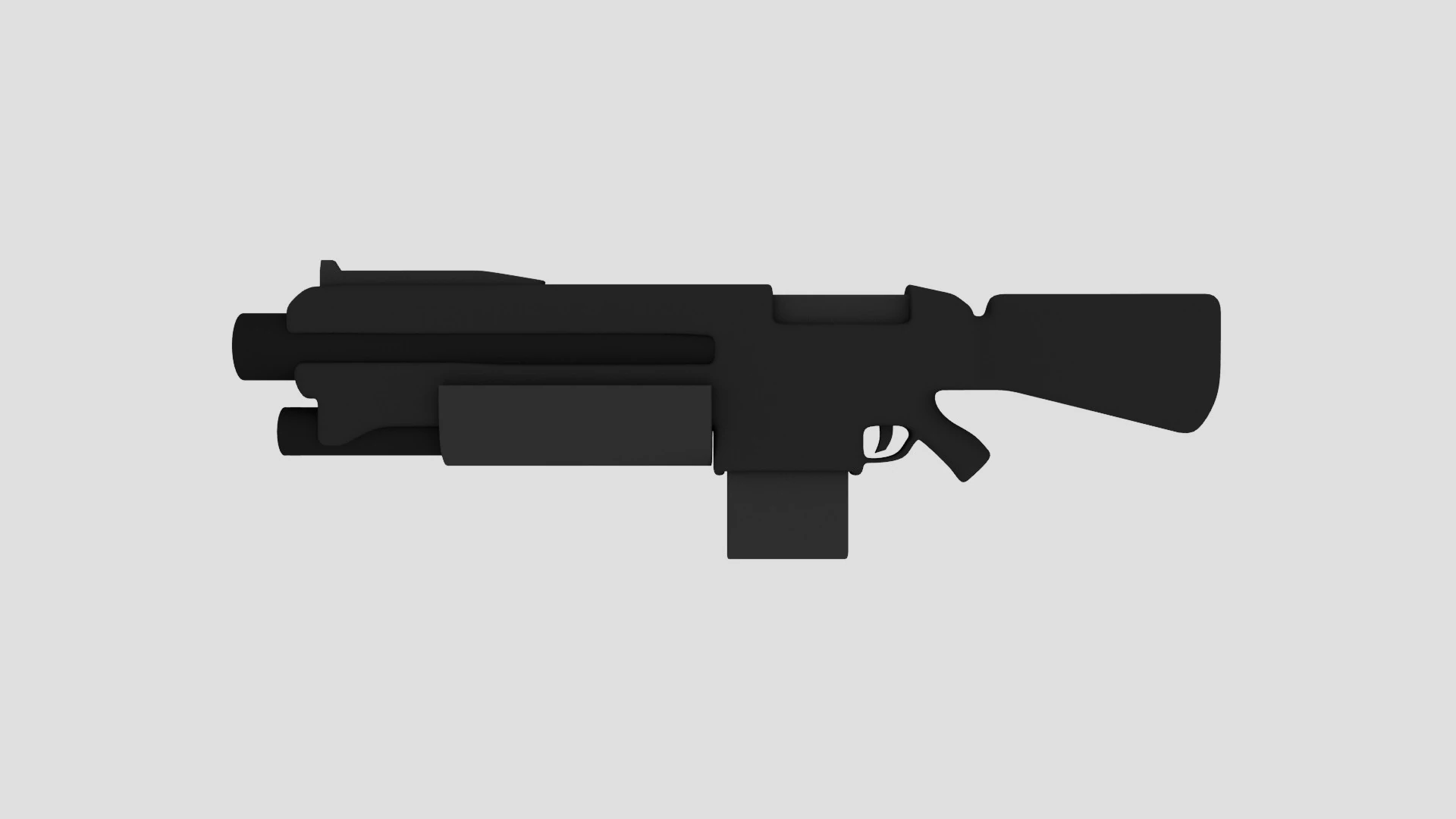 Space Marine Rifle 3D Model .c4d .max .obj .3ds .fbx .stl .blend 