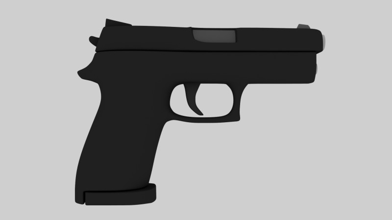 Pistol Model 3D .c4d .max .obj .3ds .fbx .stl .blend