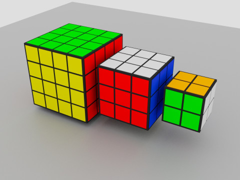 Rubik Cubes 3D Model