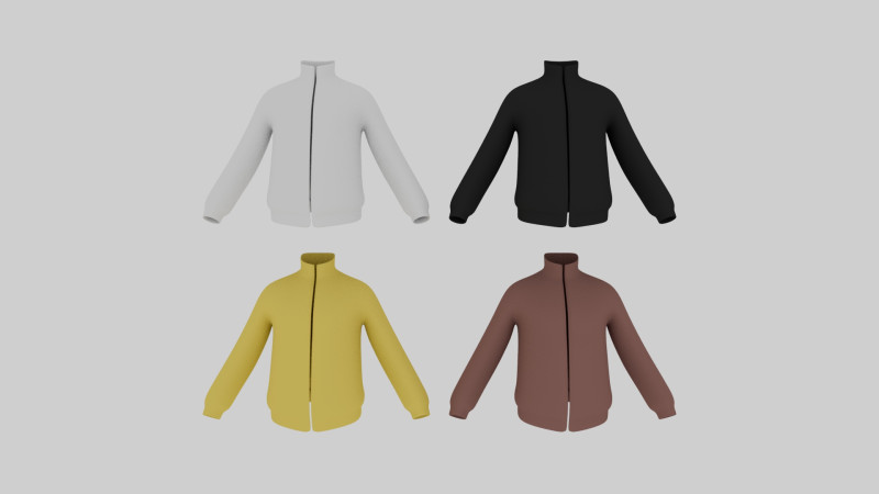 Sport Jacket 3D Модель .c4d .max .obj .3ds .fbx .stl .blend