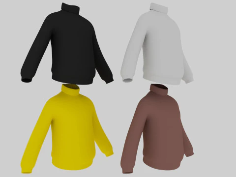 Turtleneck Sweater 3D Model