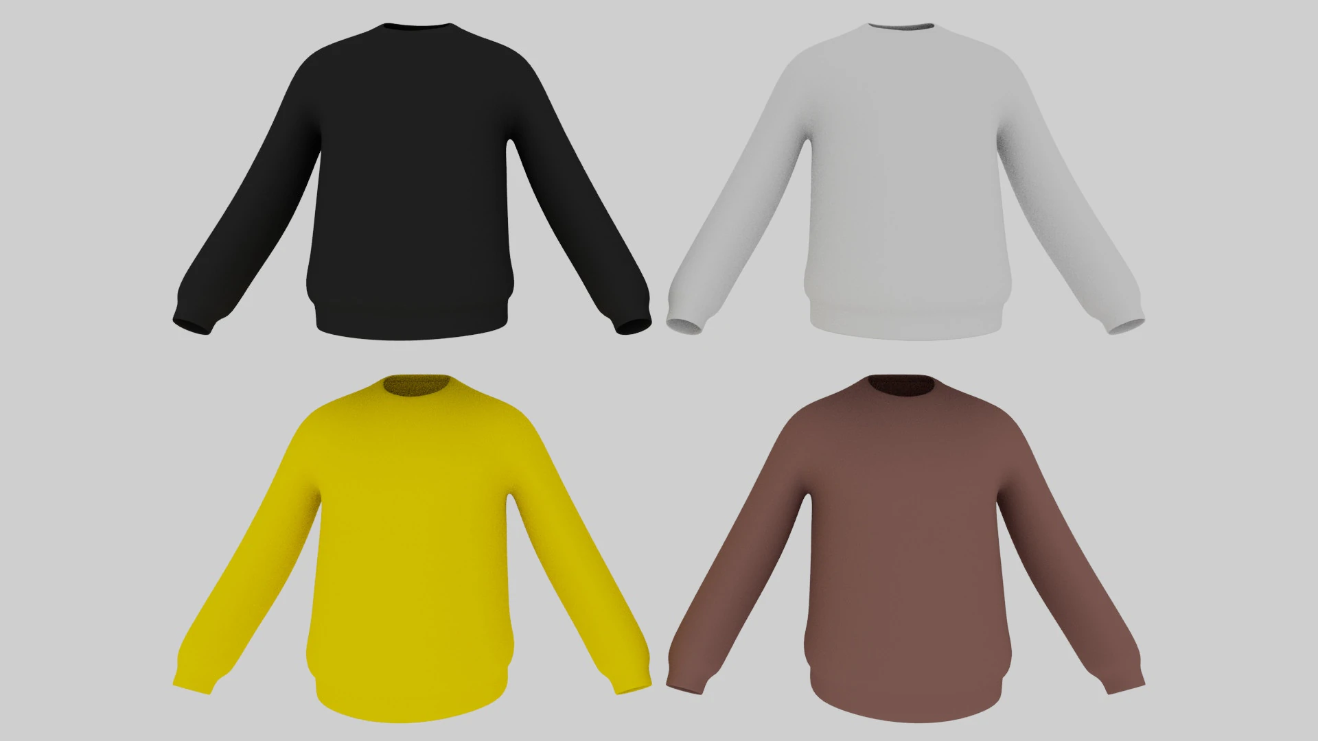 Longsleeve Thick Sweater 3D Model .c4d .max .obj .3ds .fbx .stl .blend 