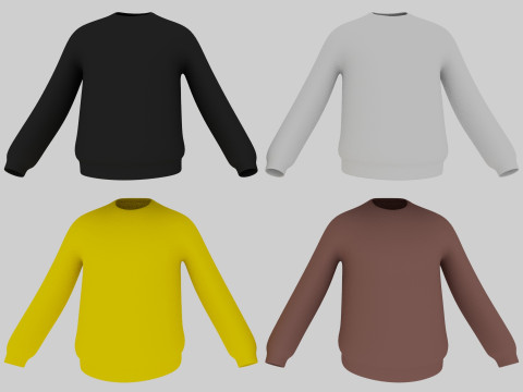 Longsleeve Thick Sweater 3D Model