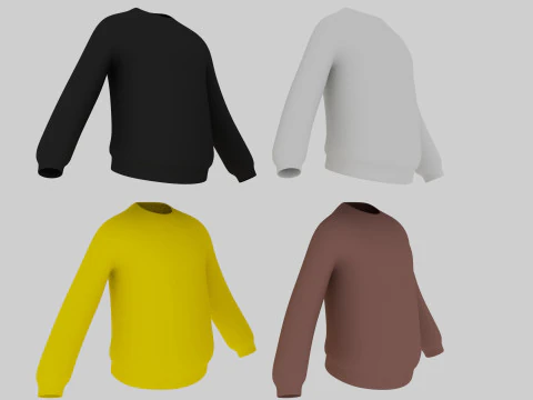 Longsleeve Thick Sweater 3D Model