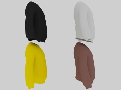 Longsleeve Thick Sweater 3D Model