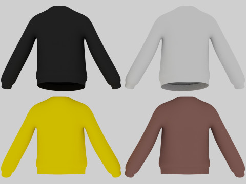 Longsleeve Thick Sweater Modelo 3D
