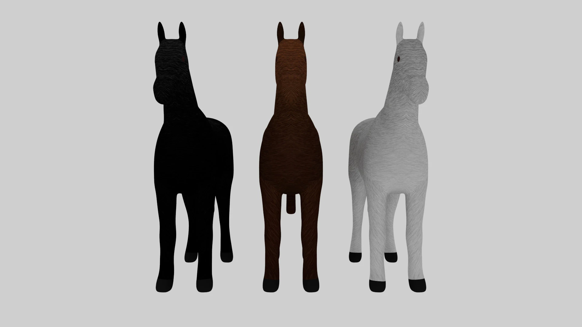 Horse Asset 3D Model .c4d .max .obj .3ds .fbx .stl .blend 