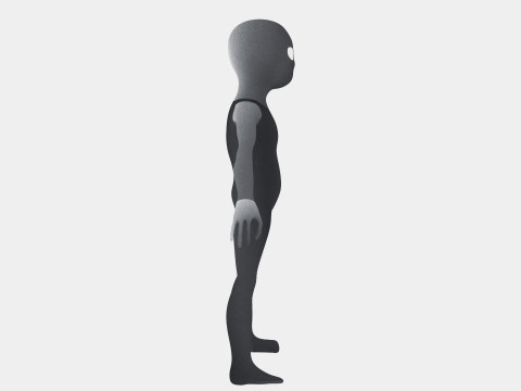 Space Alien 3D Model