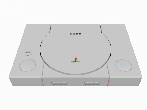 PlayStation 1 Console Modello 3D