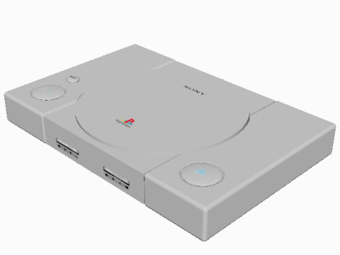 PlayStation 1 Console 3D Model