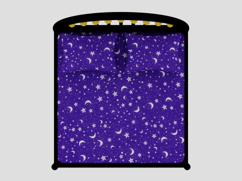 Luxury Bed with Pillows Modelo 3D