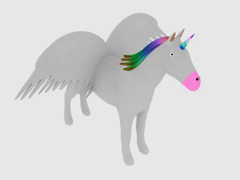 Tek boynuzlu at 3D Model