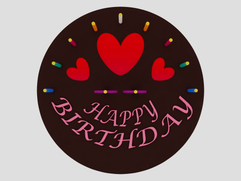 Beautiful Birthday Cake 3Dモデル
