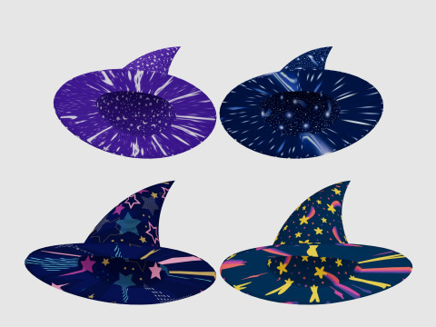 Merlin Wizard Hats 3D Модель