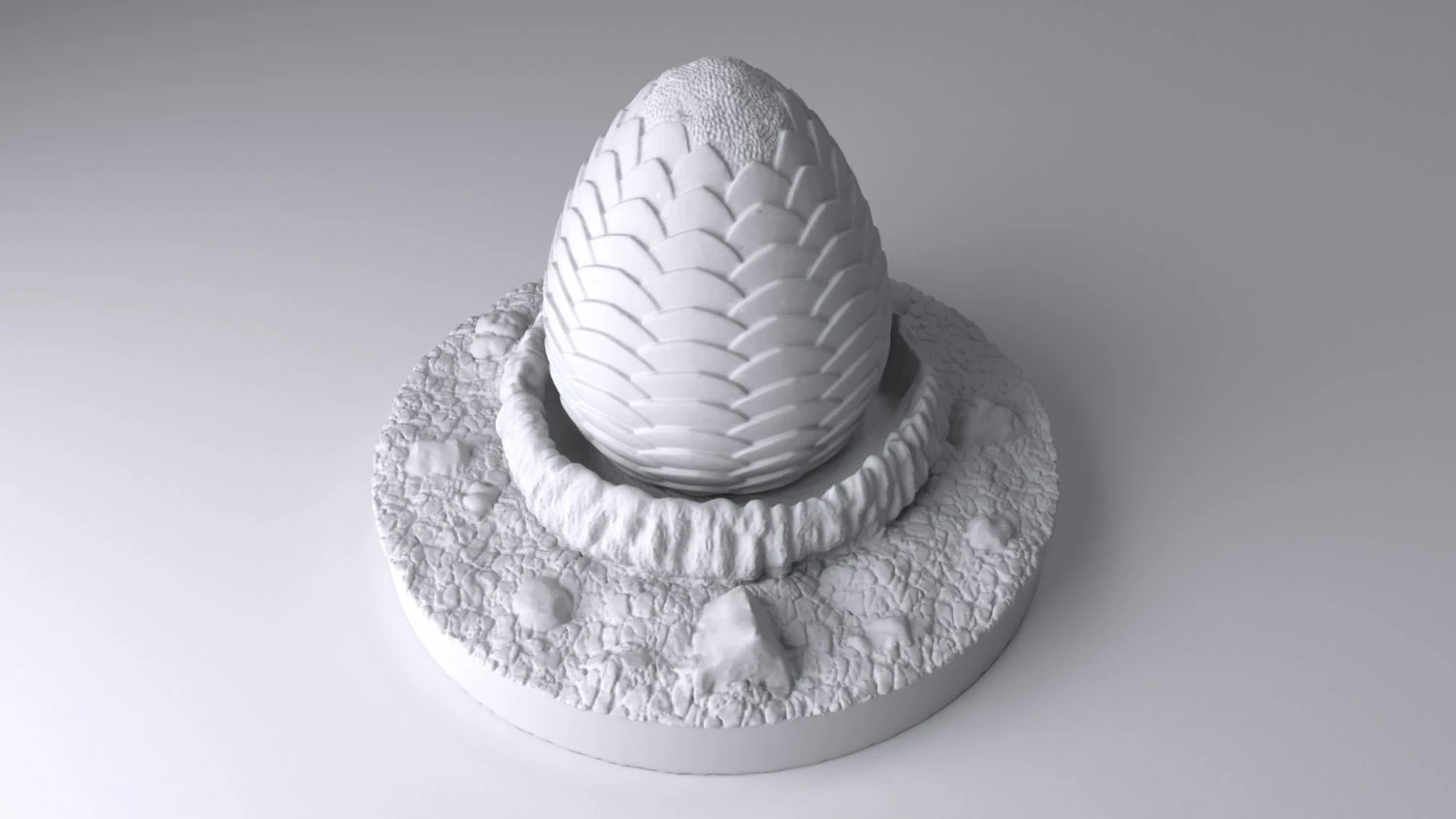 Creature Egg 3D Print Model .c4d .max .obj .3ds .fbx .stl .blend