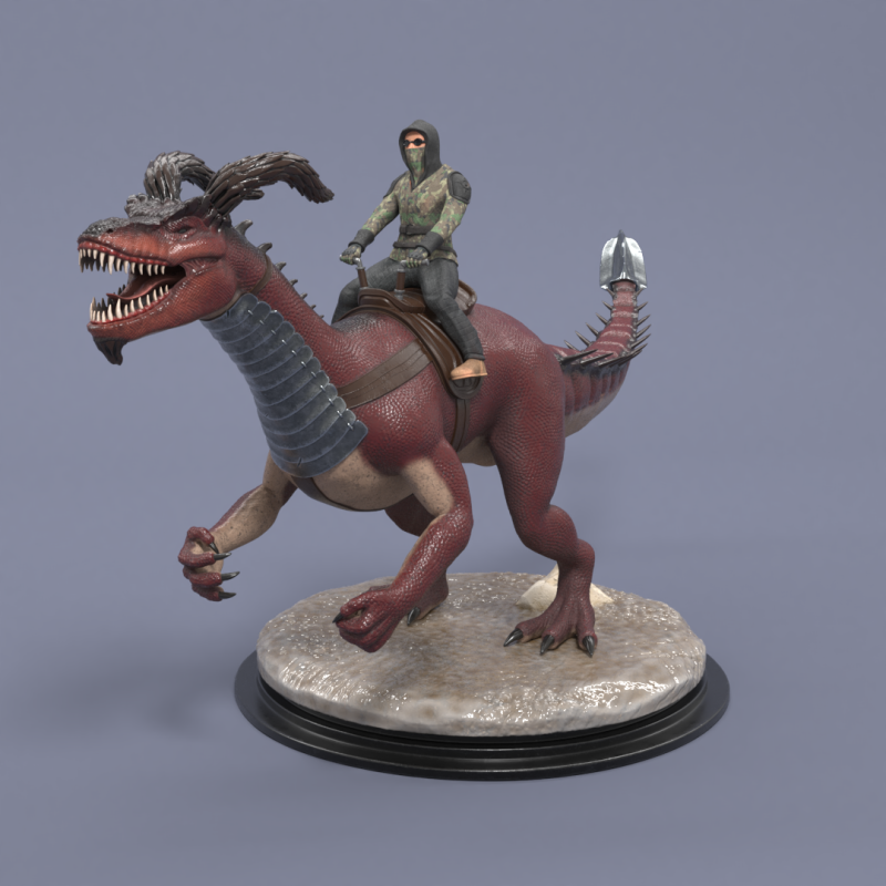 Hybrid Dino Model Cetak 3D .c4d .max .obj .3ds .fbx .stl .blend