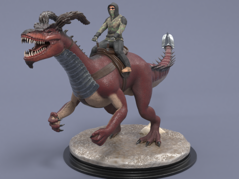 Hybrid Dino 3D Принт Модель